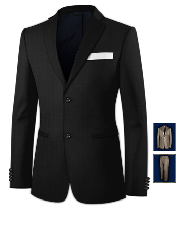Costume Montr�al with 2 Buttons, Single Breasted