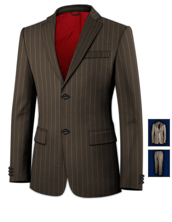 Costume 3 Pi�ces Grande Marque with 2 Buttons, Single Breasted
