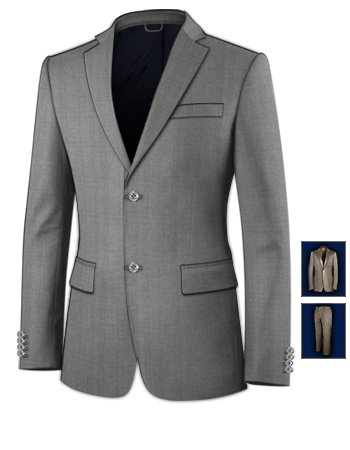 Costume En Lin Mariage with 2 Buttons, Single Breasted