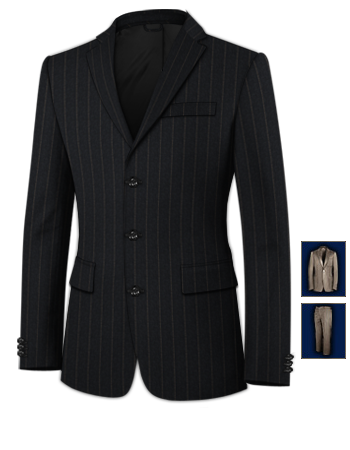 Costume Commercial with 3 Buttons, Single Breasted