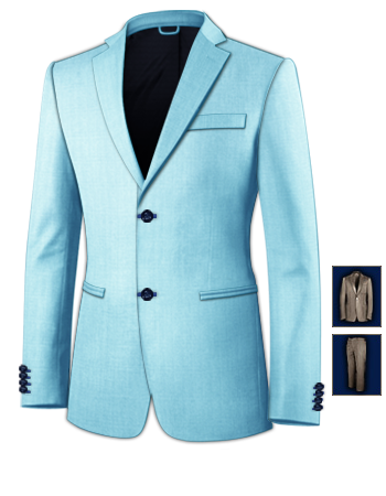 Costume Noir Cintr� with 2 Buttons, Single Breasted