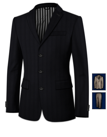 Costumes Hommes Lin with 3 Buttons, Single Breasted