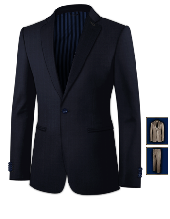 Costumes Nouveaux Ateliers with 1 Button, Single Breasted