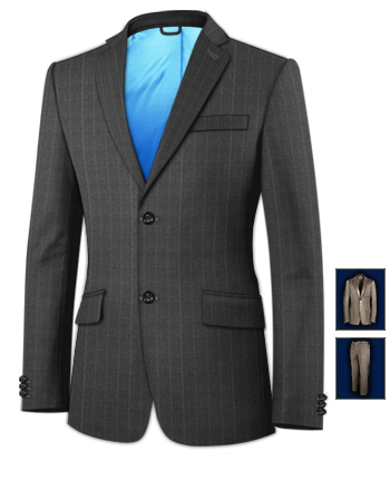 Pantalon De Costume Homme with 2 Buttons, Single Breasted