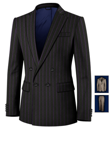 Costume Col Ch�le with 4 Buttons, Double Breasted (1 To Close)