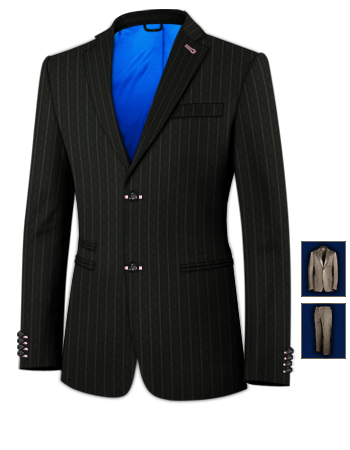 Costume Bleu Ciel with 2 Buttons, Single Breasted