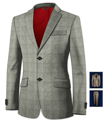 Promo Costume Italien with 2 Buttons, Single Breasted