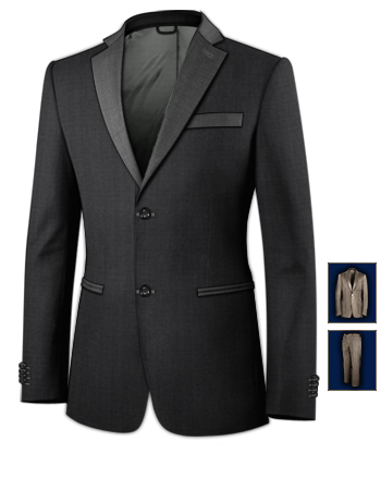 Costume Mari� Gris Beige with 2 Buttons, Single Breasted