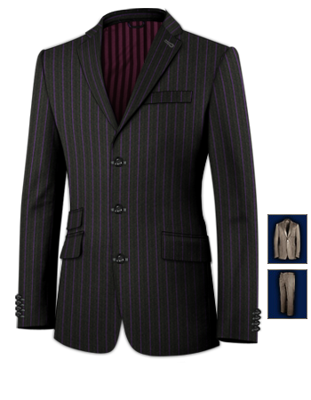 Gilet Costume Fuschia with 3 Buttons, Single Breasted