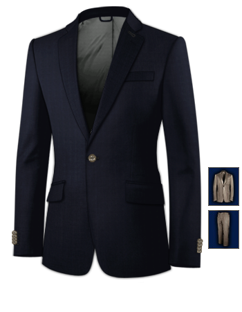 Costume Marron Clair with 1 Button, Single Breasted