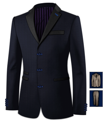 Costumes Por Jeunes Homme with 3 Buttons, Single Breasted