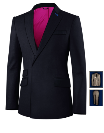 Costume Chocolat with 3 Buttons, Single Breasted