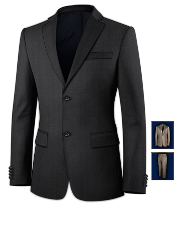 Costume Sur Mesure Quimper with 2 Buttons, Single Breasted