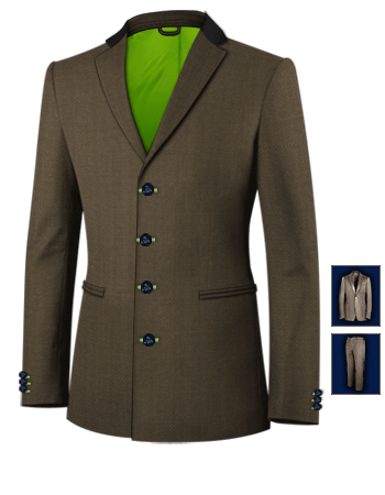 Magasin Costume En Ligne with 4 Buttons, Single Breasted