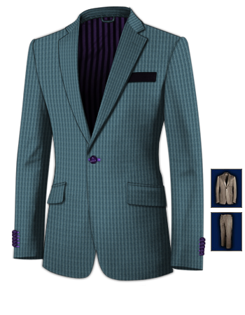 Costume 2011 with 1 Button, Single Breasted
