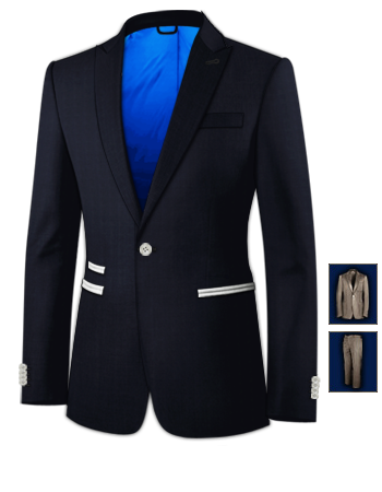 Costume Mesure Industrielle with 1 Button, Single Breasted